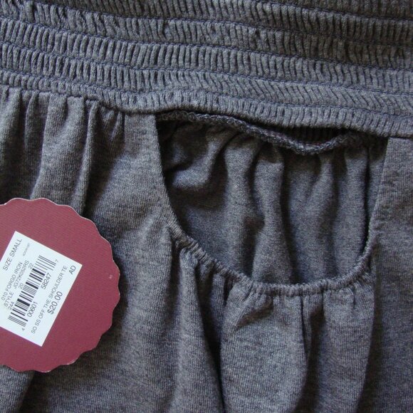 SO Grey Off Shoulder Tee - Picture 4 of 4